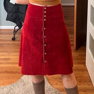 Vintage Seude High Waisted Skirt Womens M